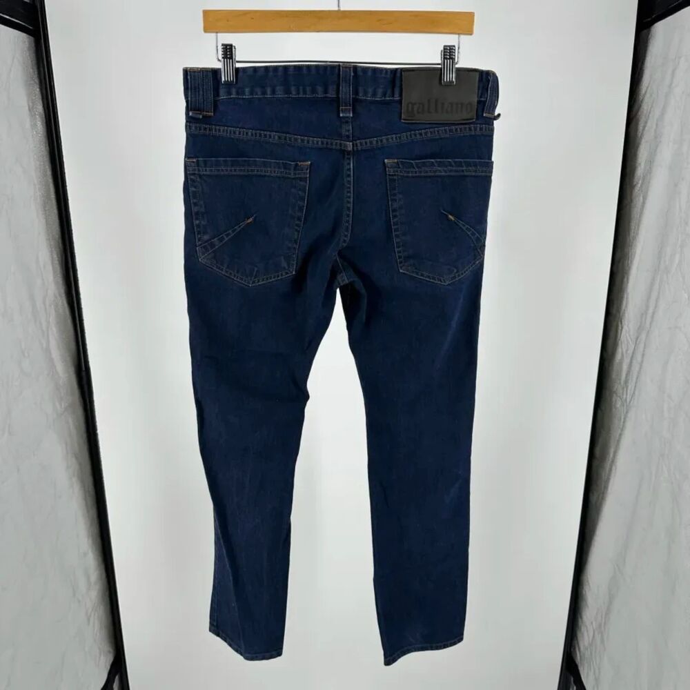 John Galliano Dark Wash Skinny Fit Denim Jeans Size 34X29